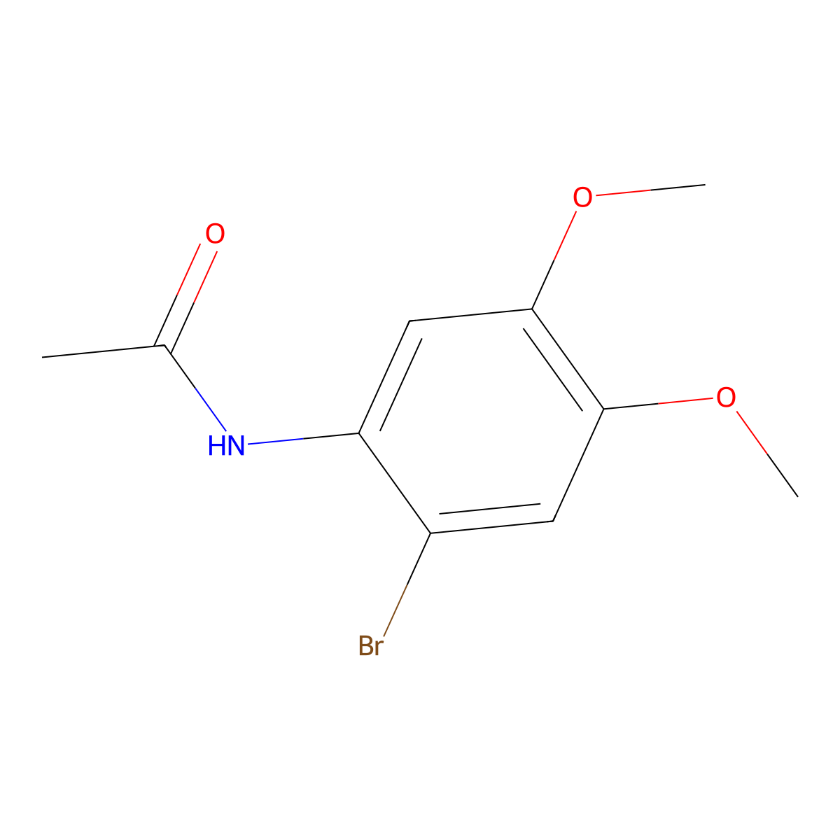 n-(2-Bromo-4,5-dimethoxyphenyl)acetamide molecular structure, CAS 5349-12-2