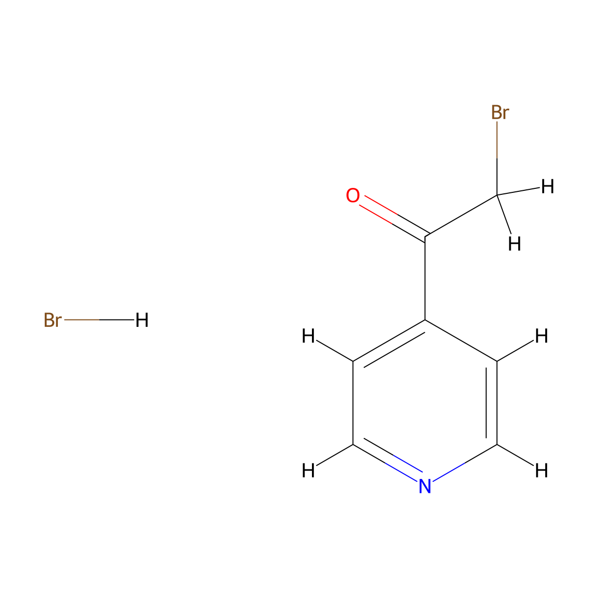4-(Bromoacetyl)pyridine hydrobromide molecular structure, CAS 5349-17-7