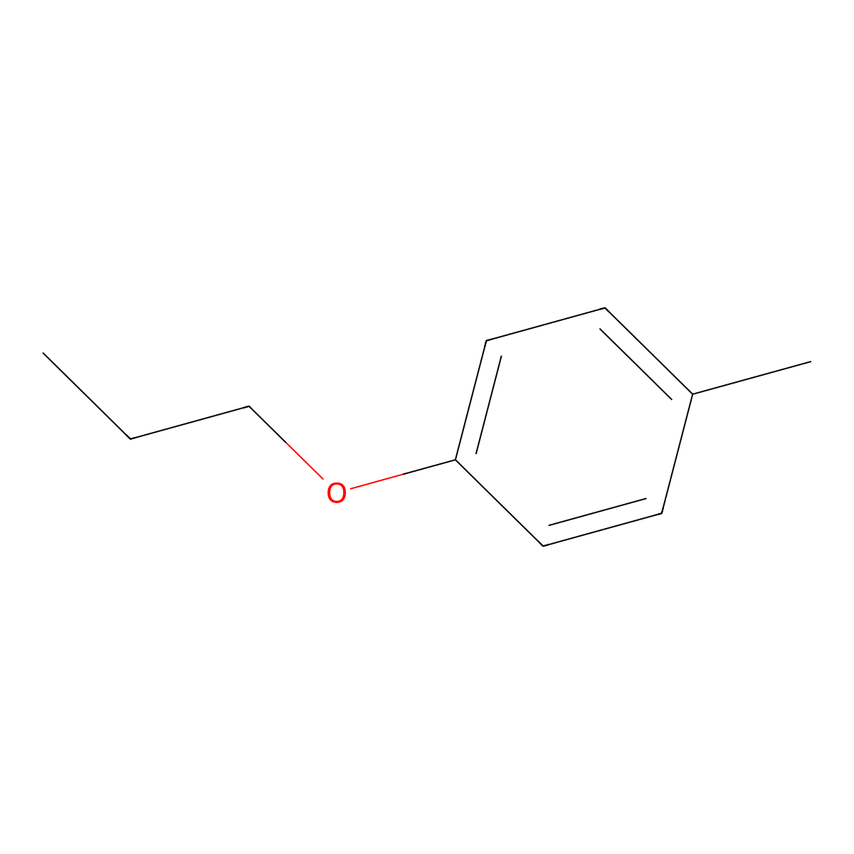 Benzene, 1-methyl-4-propoxy- molecular structure, CAS 5349-18-8