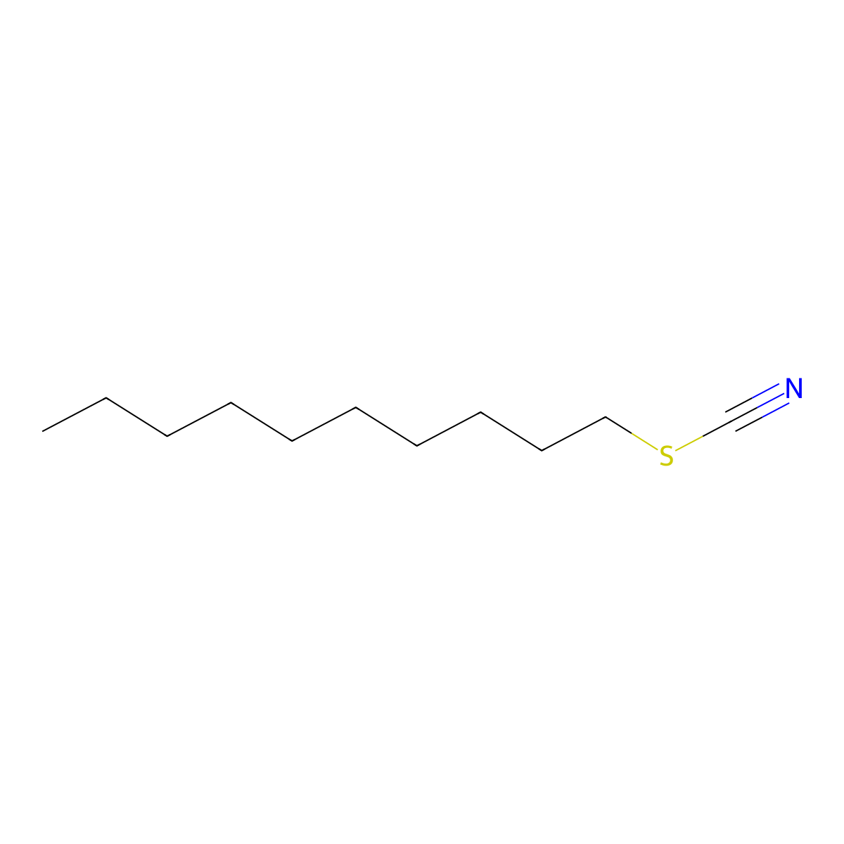 Decyl thiocyanate molecular structure, CAS 5349-20-2