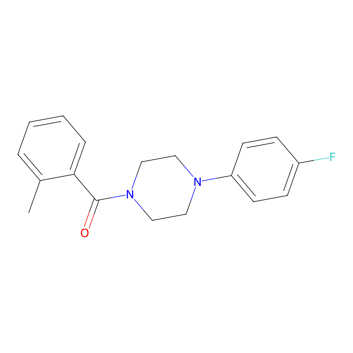 [4-(4-Fluoro-phenyl)-piperazin-1-yl]-o-tolyl-methanone molecular structure, CAS 5349-22-4