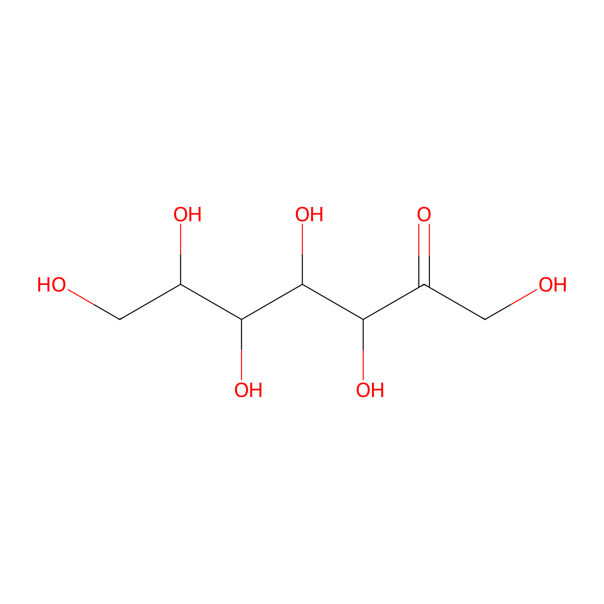D-Gluco-2-heptulose molecular structure, CAS 5349-37-1