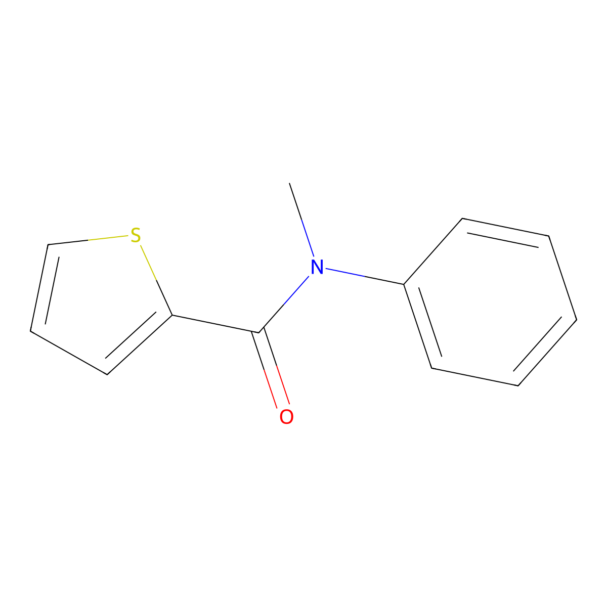N-methyl-N-phenylthiophene-2-carboxamide molecular structure, CAS 5349-50-8