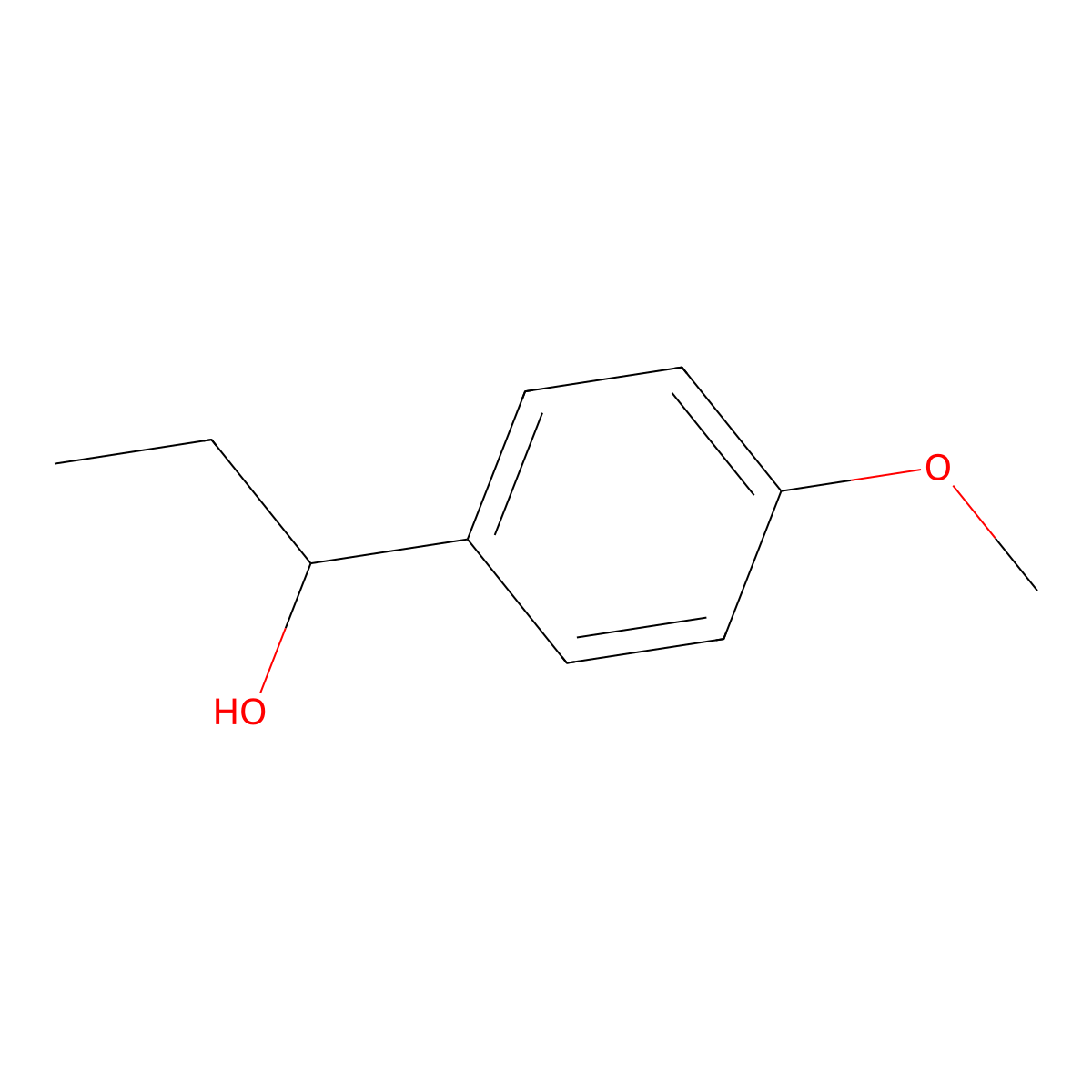 1-(4-Methoxyphenyl)-1-propanol molecular structure, CAS 5349-60-0