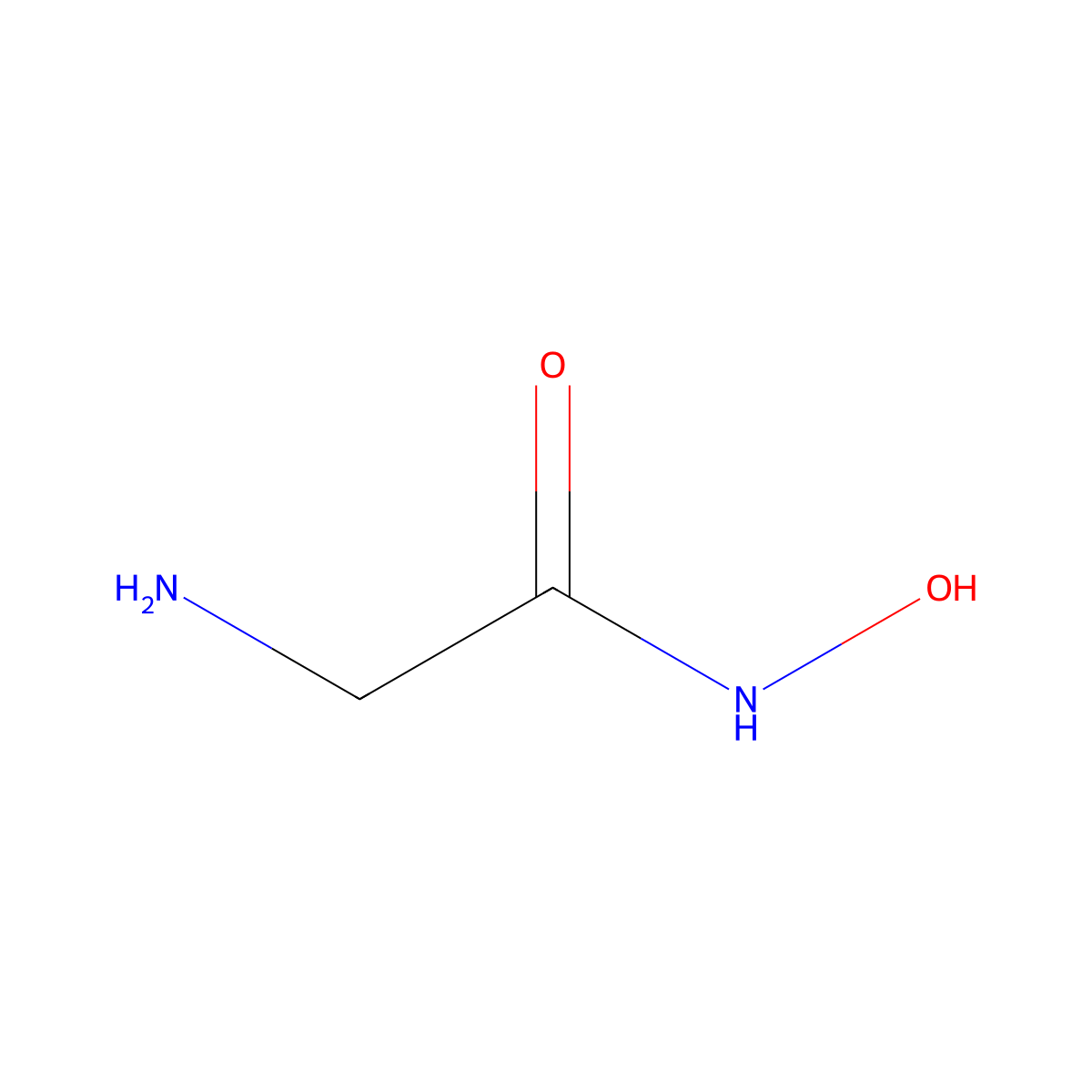 Glycinehydroxamic acid molecular structure, CAS 5349-80-4