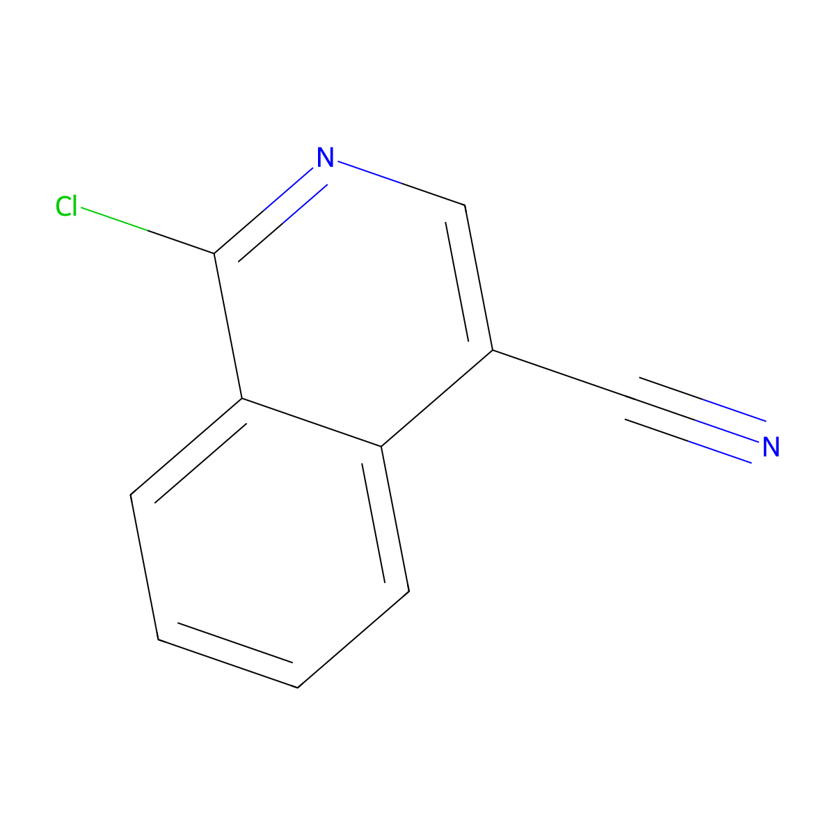 1-Chloroisoquinoline-4-carbonitrile molecular structure, CAS 53491-80-8