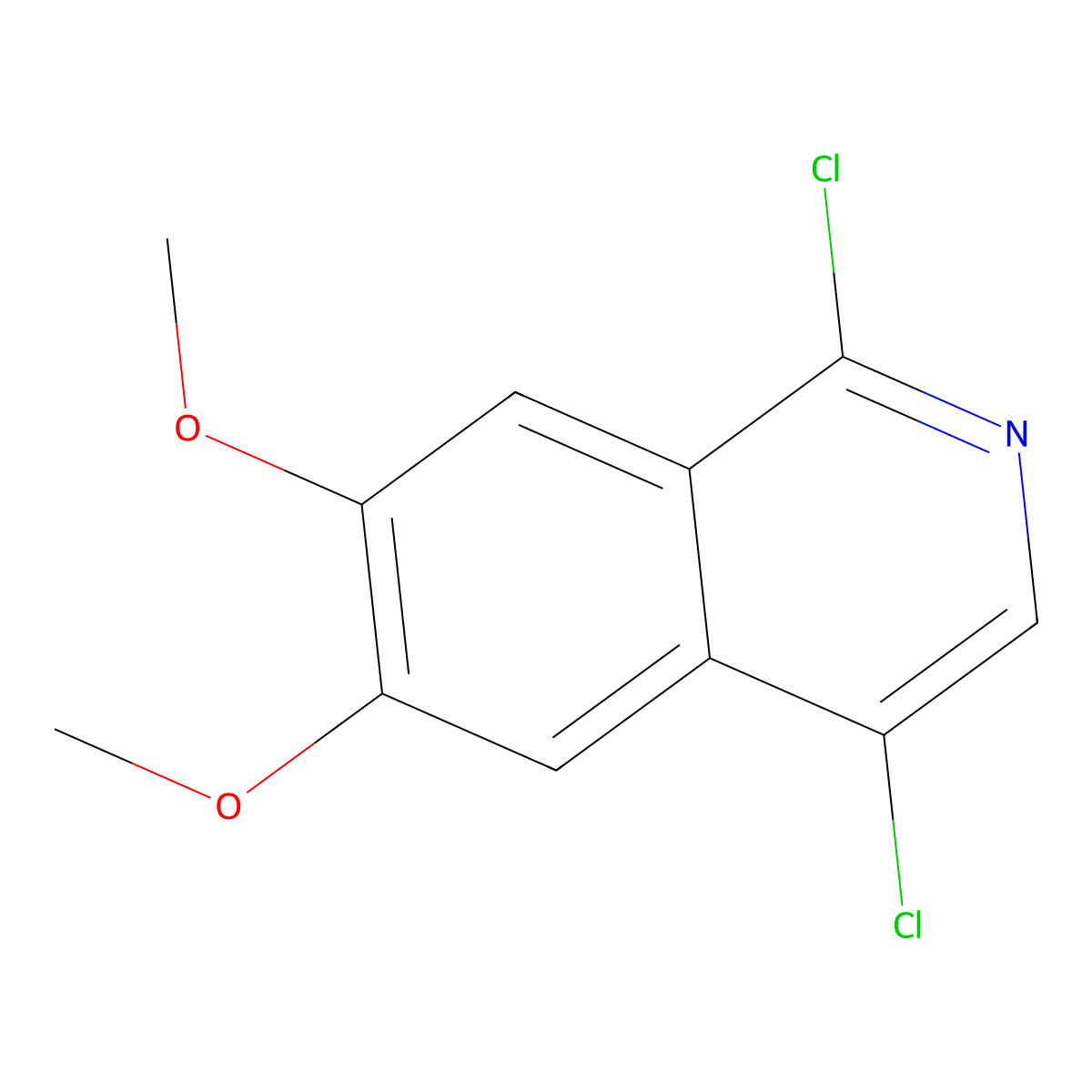 1,4-Dichloro-6,7-dimethoxyisoquinoline molecular structure, CAS 53491-97-7
