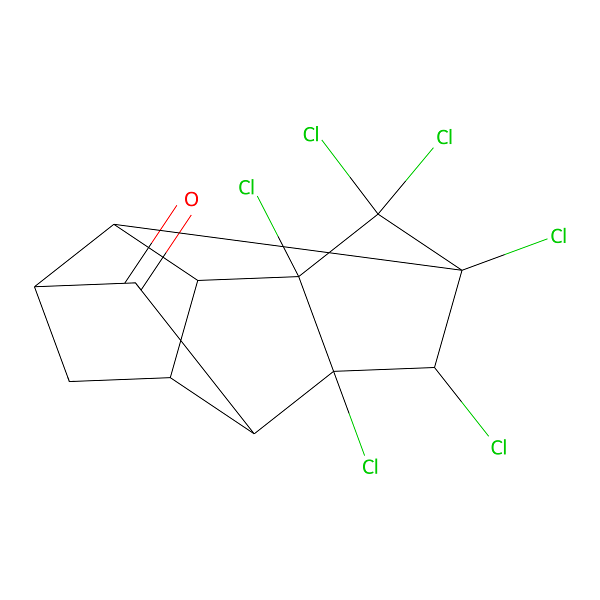 Endrin ketone molecular structure, CAS 53494-70-5