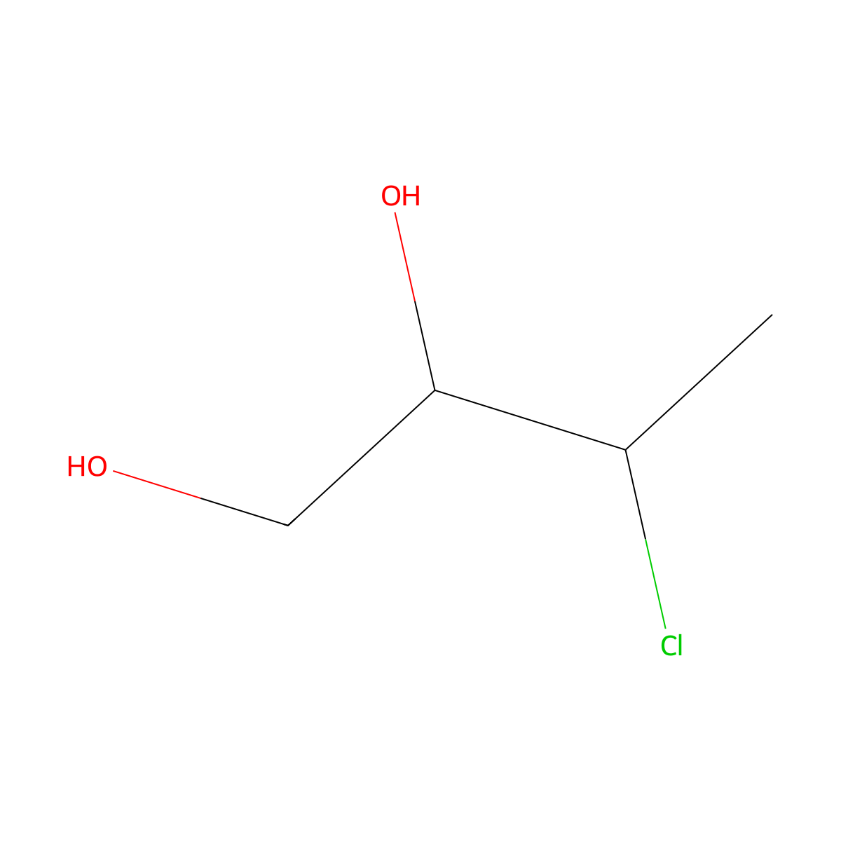 3-Chloro-1,2-butanediol molecular structure, CAS 53496-34-7