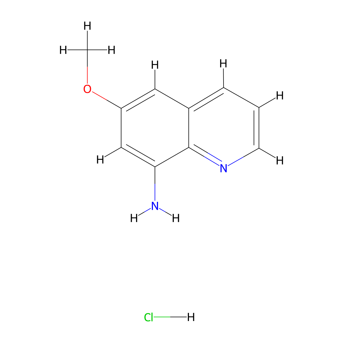6-Methoxyquinolin-8-amine hydrochloride molecular structure, CAS 53497-32-8