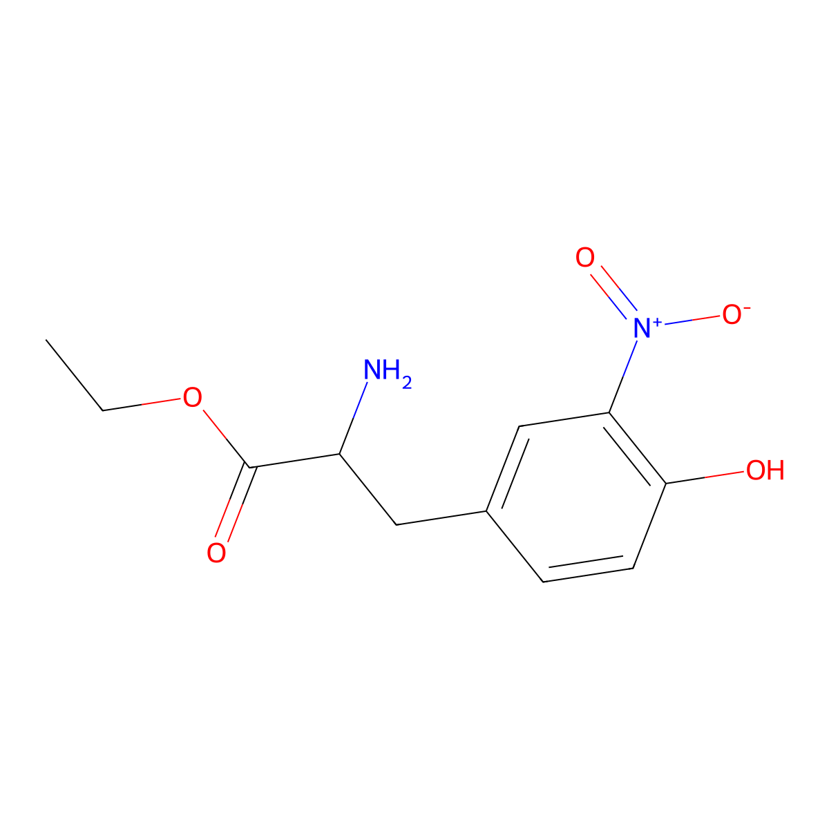 Nitrotyrosine ethyl ester molecular structure, CAS 53497-45-3