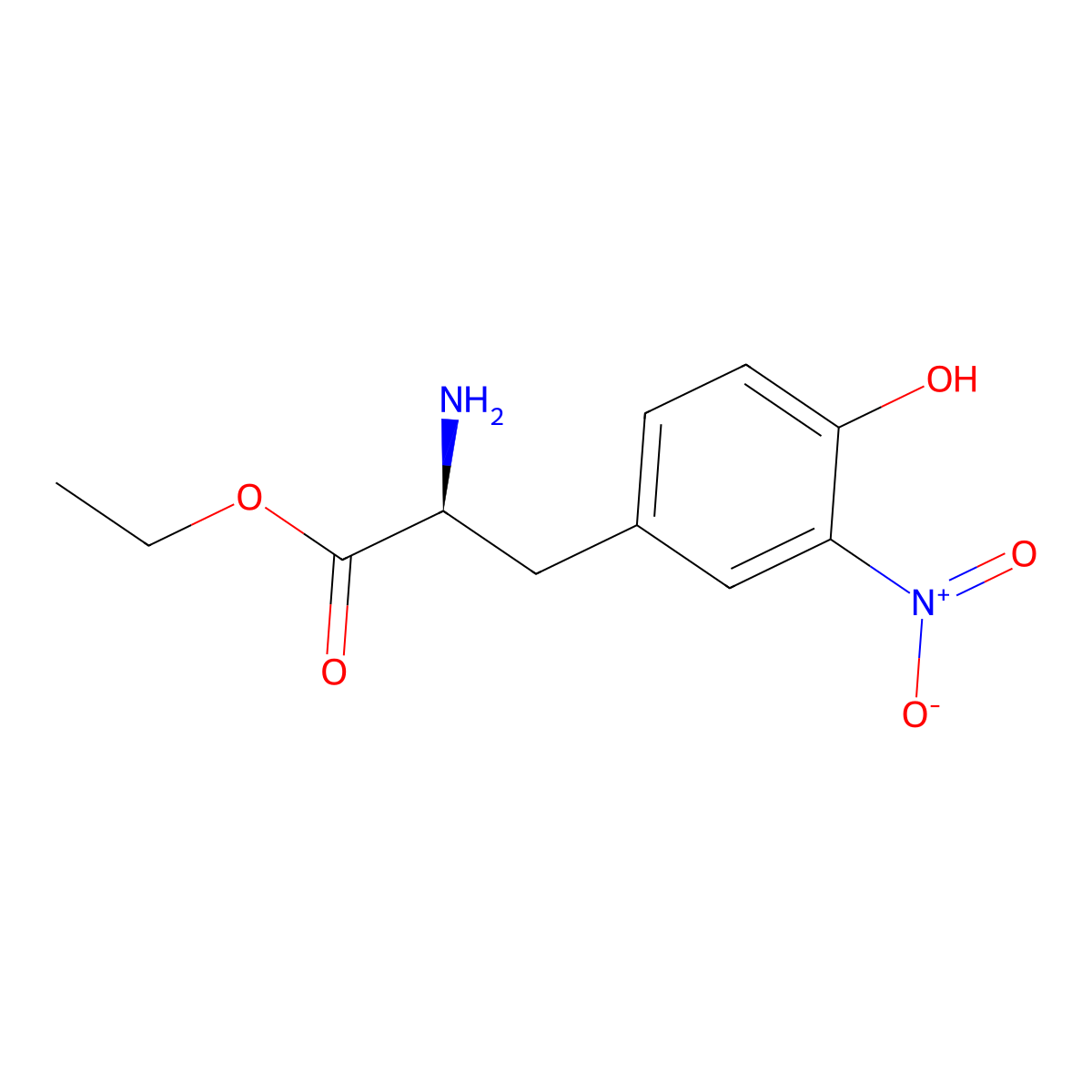 Nitrotyrosine ethyl ester molecular structure, CAS 53497-45-3