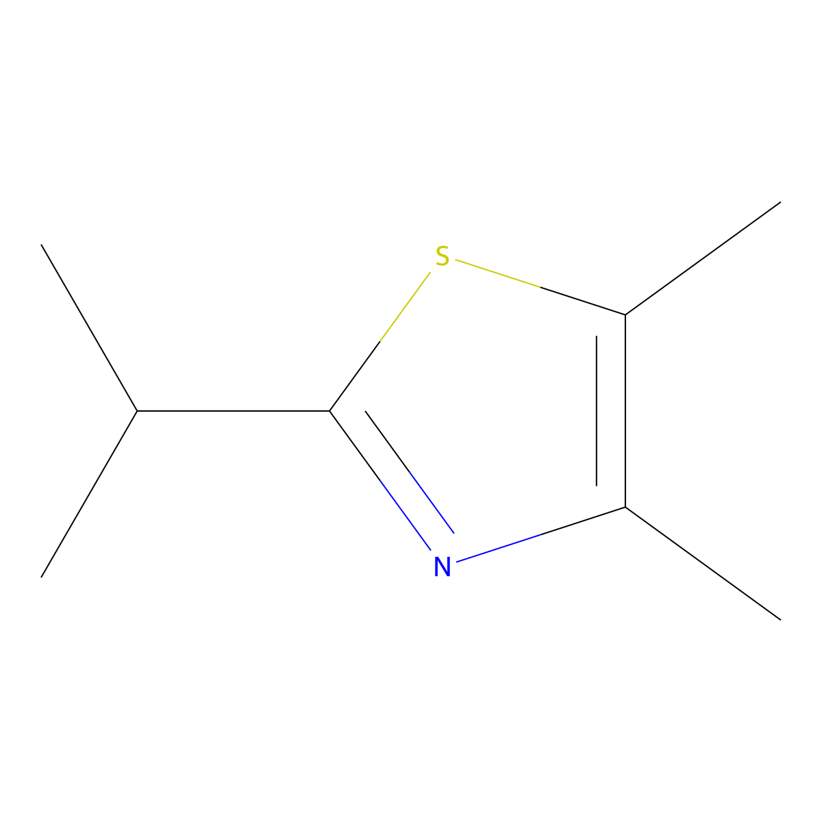 2-Isopropyl-4,5-dimethylthiazole molecular structure, CAS 53498-30-9