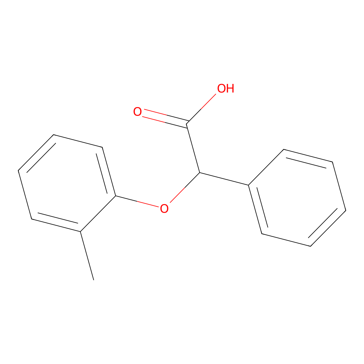 Acetic acid, phenyl(o-tolyloxy)- molecular structure, CAS 53498-63-8