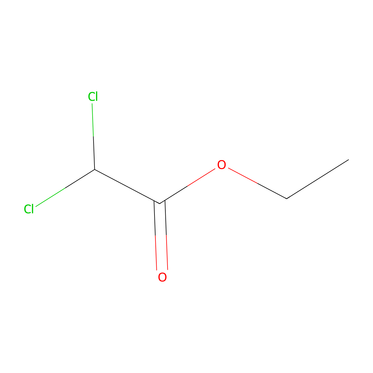 Ethyl dichloroacetate molecular structure, CAS 535-15-9