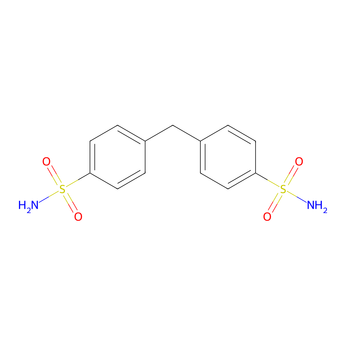 Diphenylmethane-4,4'-disulfonamide molecular structure, CAS 535-66-0