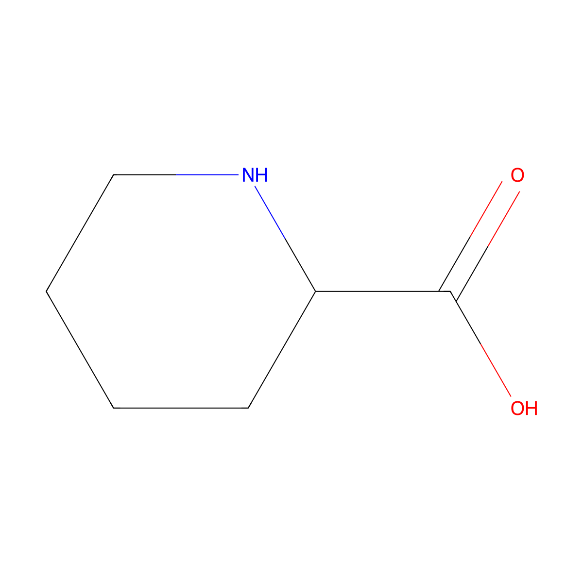 Pipecolic Acid molecular structure, CAS 535-75-1