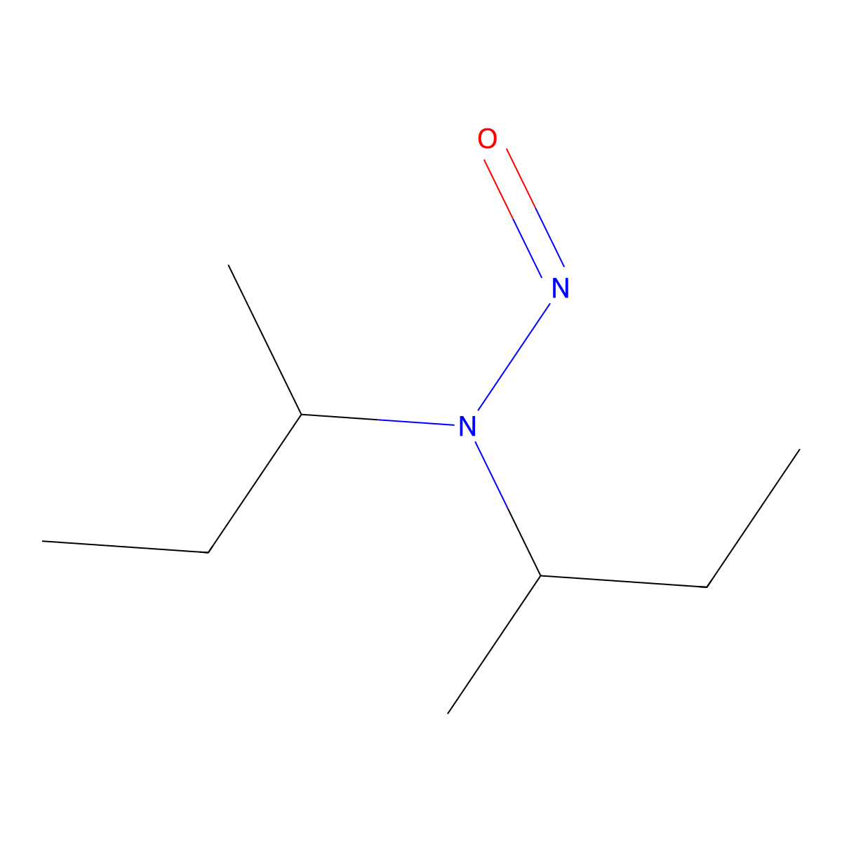 Bis(butan-2-yl)(nitroso)amine molecular structure, CAS 5350-17-4