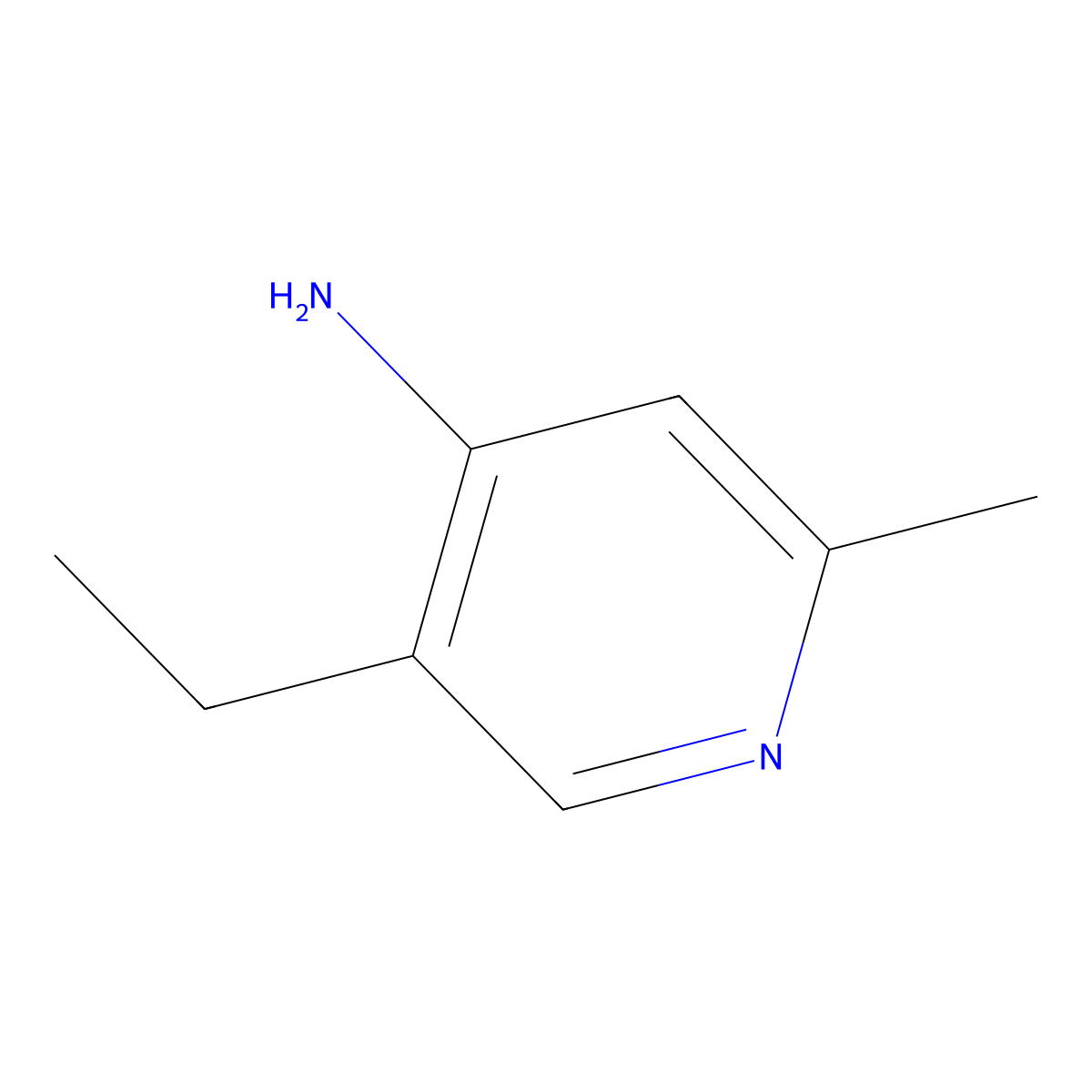5-Ethyl-2-methylpyridin-4-amine molecular structure, CAS 5350-64-1