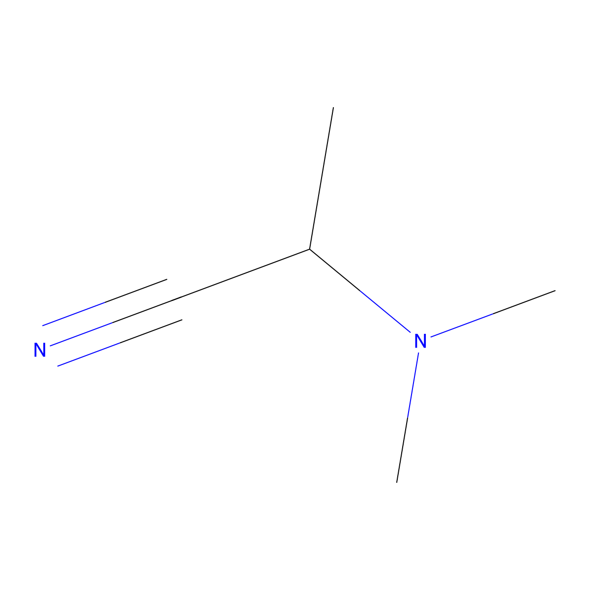 2-(Dimethylamino)propanenitrile molecular structure, CAS 5350-67-4