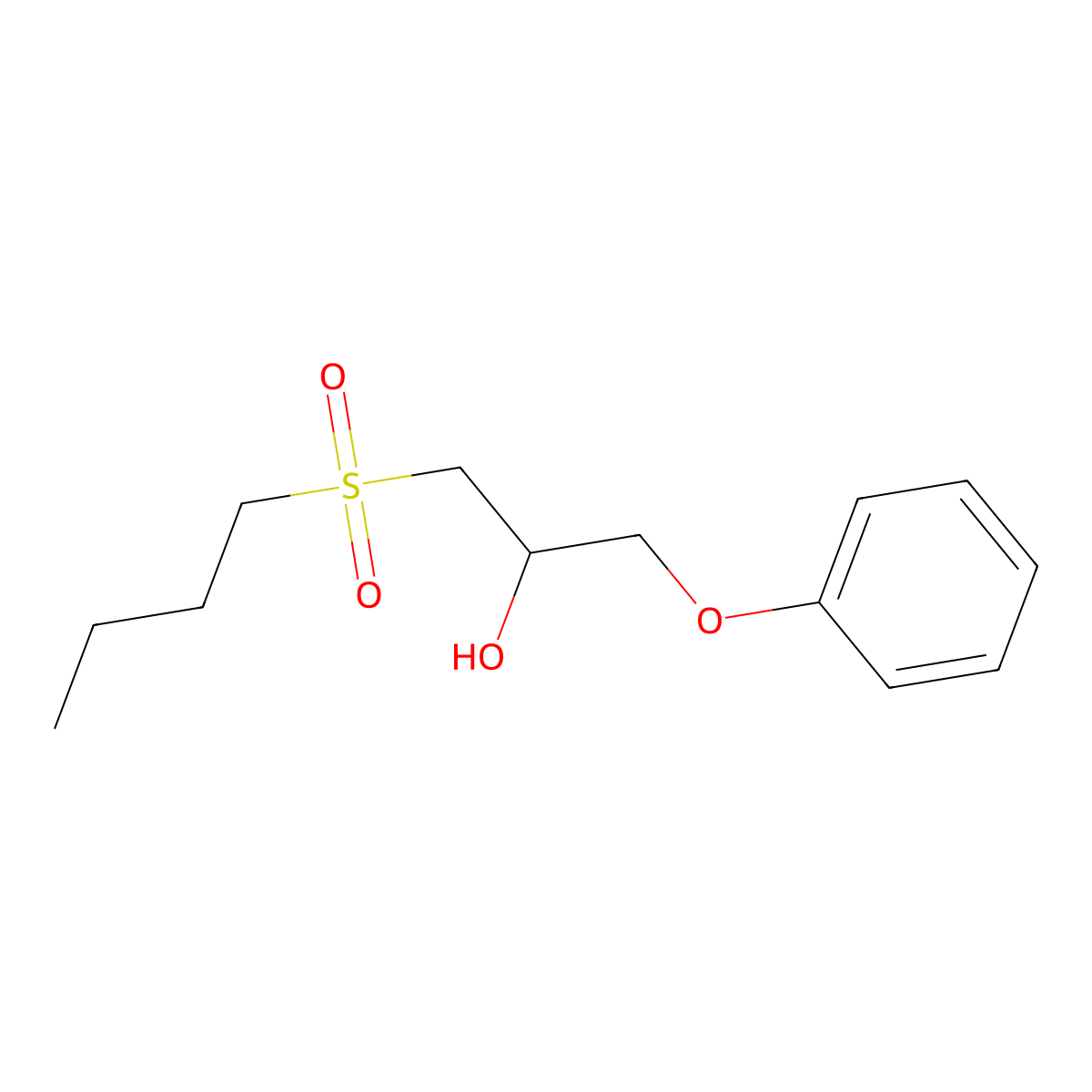 1-Butylsulfonyl-3-phenoxypropan-2-ol molecular structure, CAS 5350-72-1