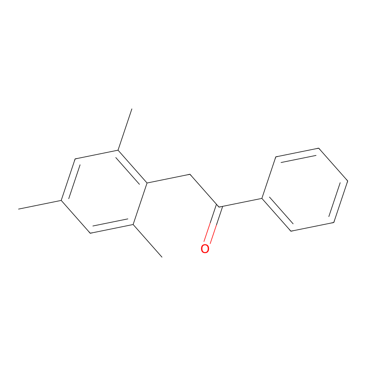 1-Phenyl-2-(2,4,6-trimethylphenyl)ethanone molecular structure, CAS 5350-76-5