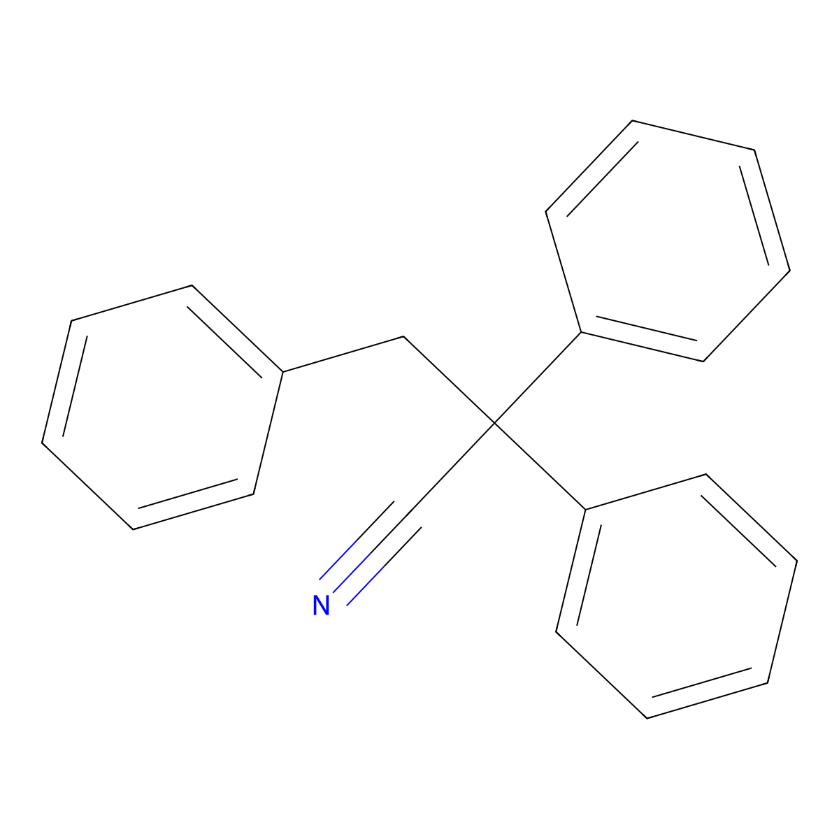 2,2,3-Triphenylpropanenitrile molecular structure, CAS 5350-82-3