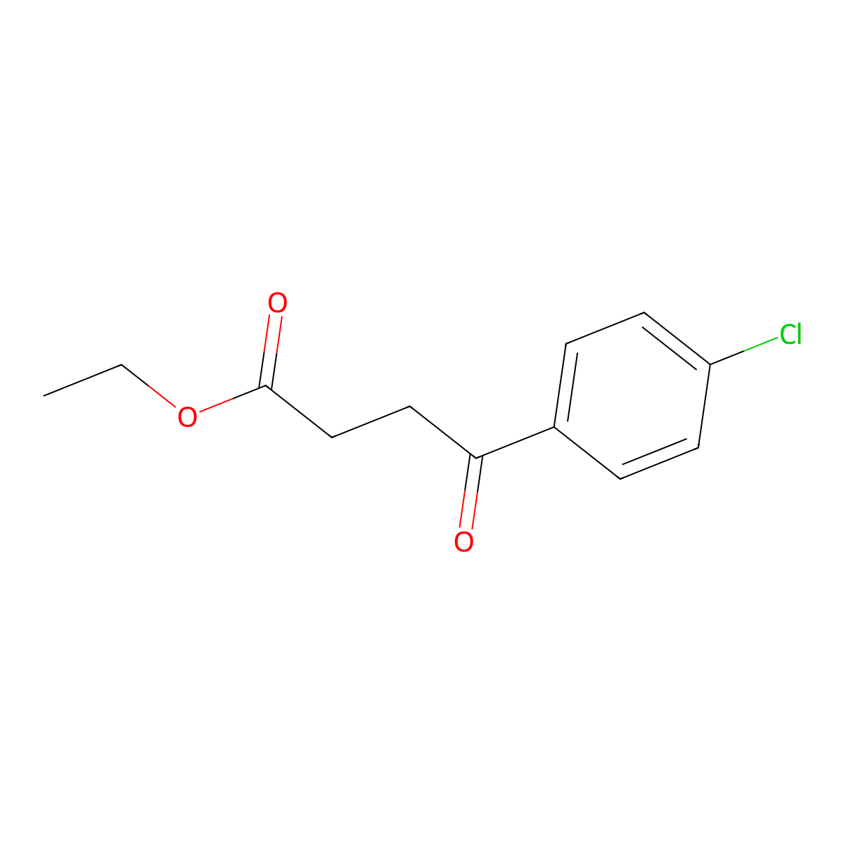 Ethyl 4-(4-chlorophenyl)-4-oxobutanoate molecular structure, CAS 53503-49-4