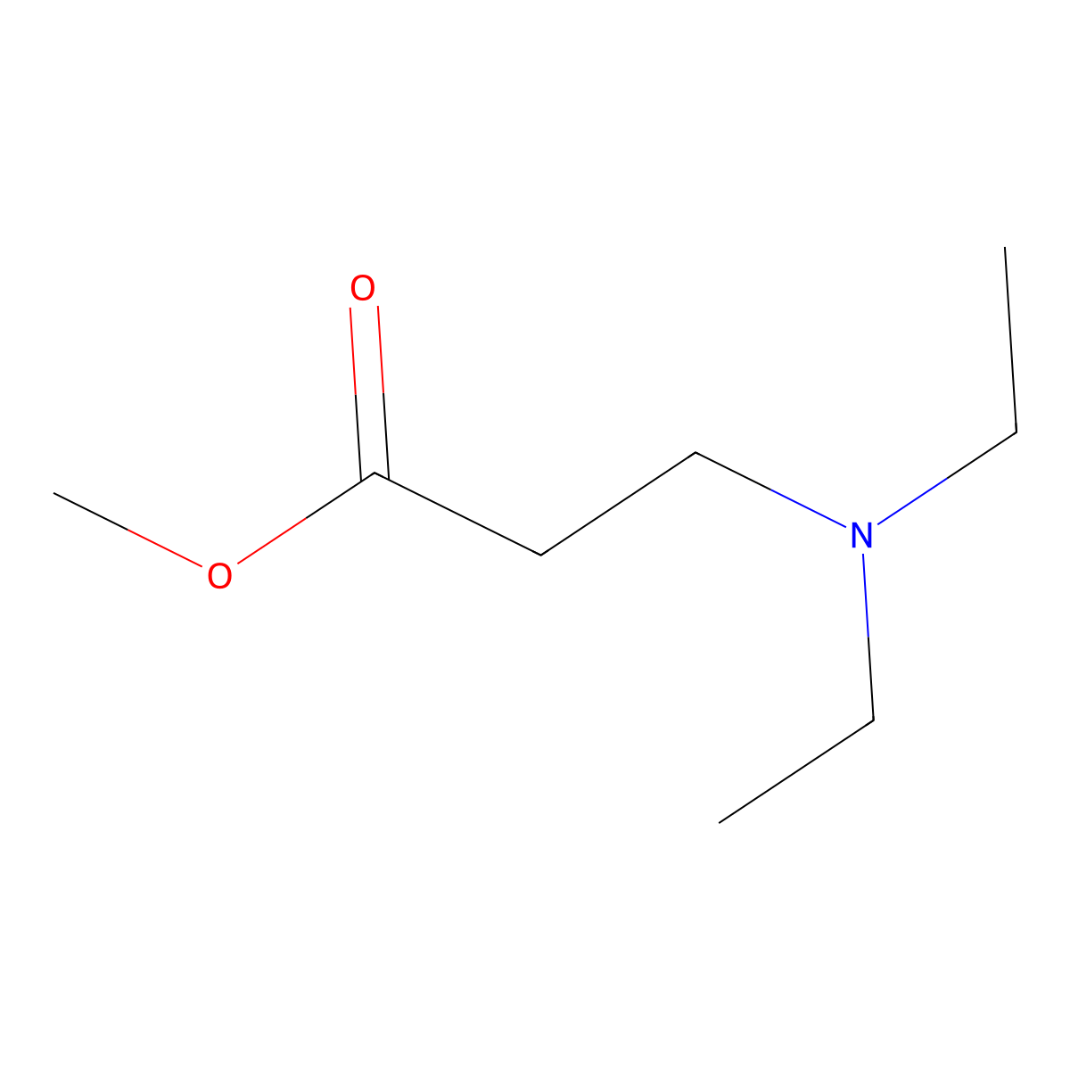 Methyl 3-(diethylamino)propanoate molecular structure, CAS 5351-01-9