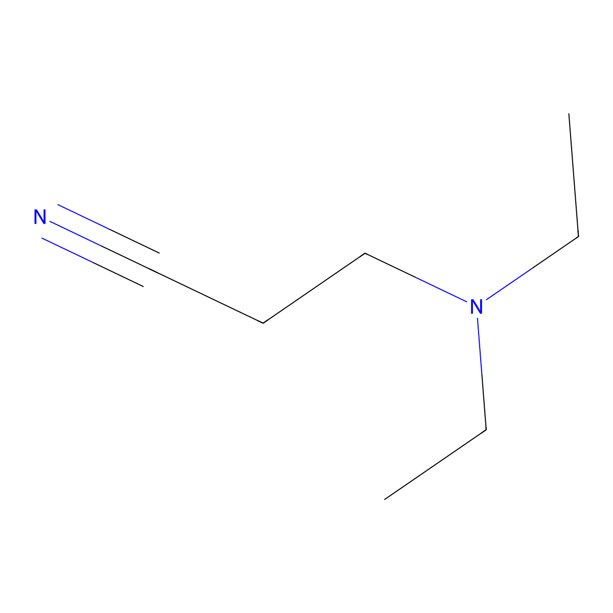 N-(2-Cyanoethyl)diethylamine molecular structure, CAS 5351-04-2