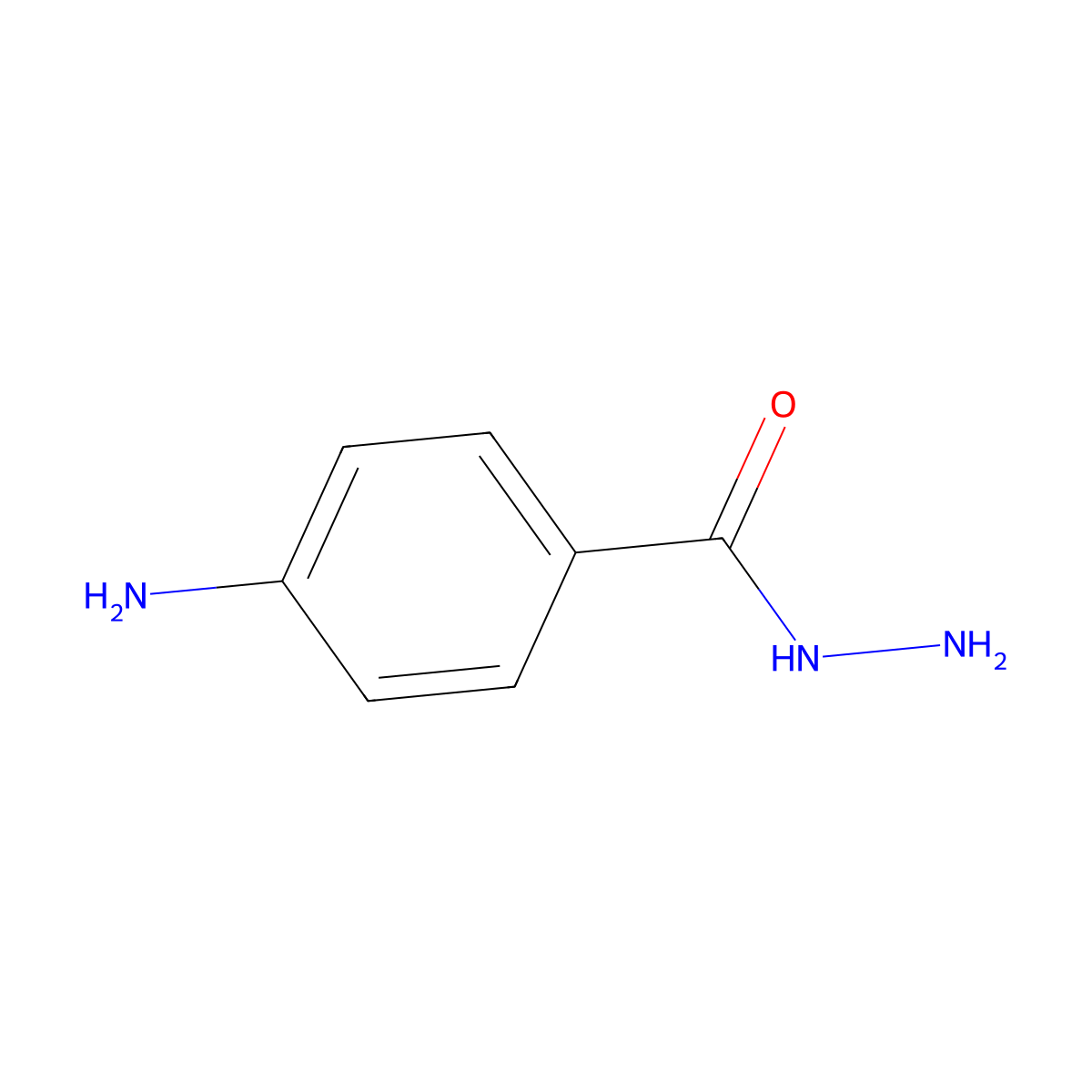 4-Aminobenzoic acid hydrazide molecular structure, CAS 5351-17-7