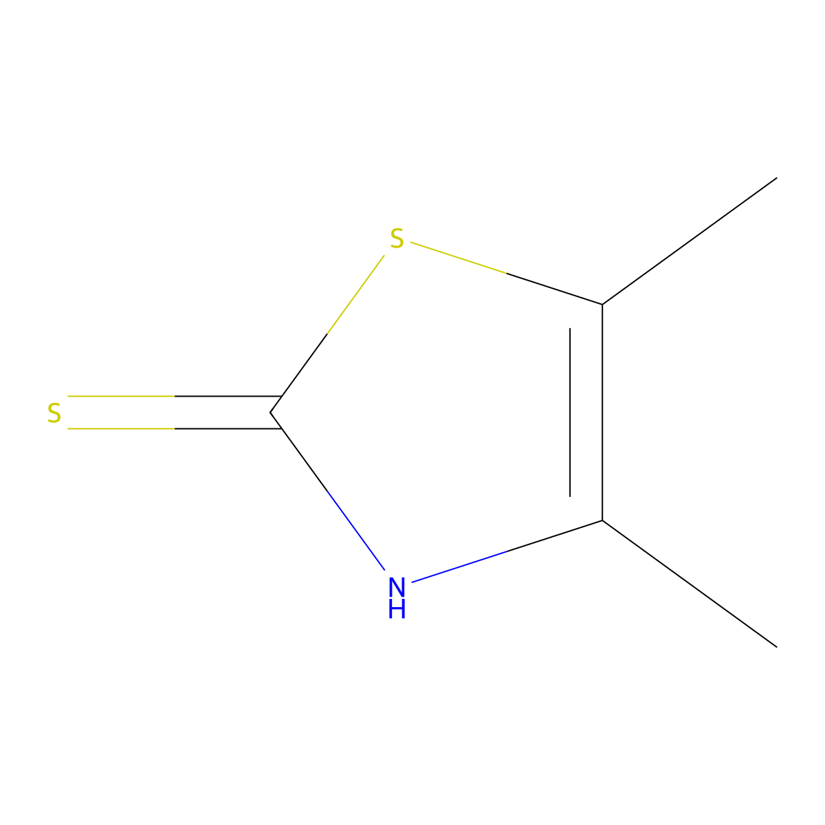 4,5-Dimethylthiazole-2(3H)-thione molecular structure, CAS 5351-51-9