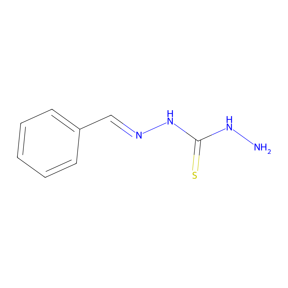 Carbonothioic dihydrazide, (phenylmethylene)- molecular structure, CAS 5351-58-6
