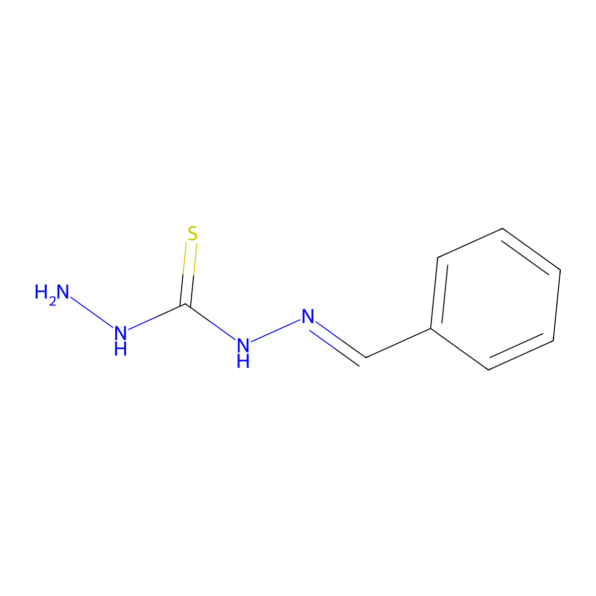 Carbonothioic dihydrazide, (phenylmethylene)- molecular structure, CAS 5351-58-6