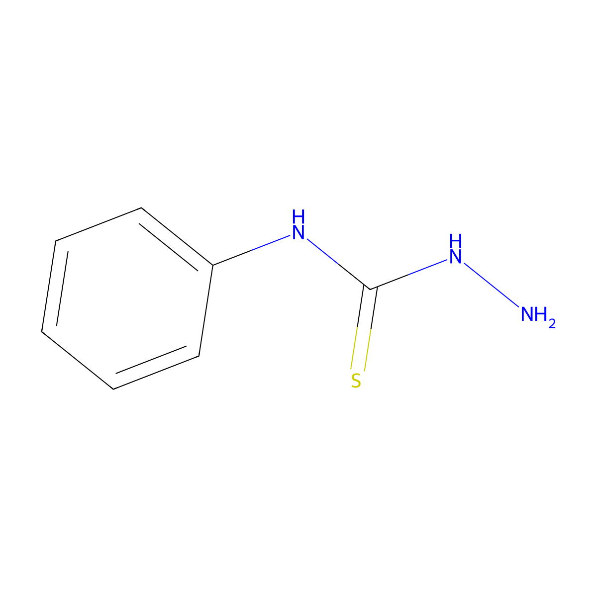 Hydrazinecarbothioamide, N-phenyl- molecular structure, CAS 5351-69-9