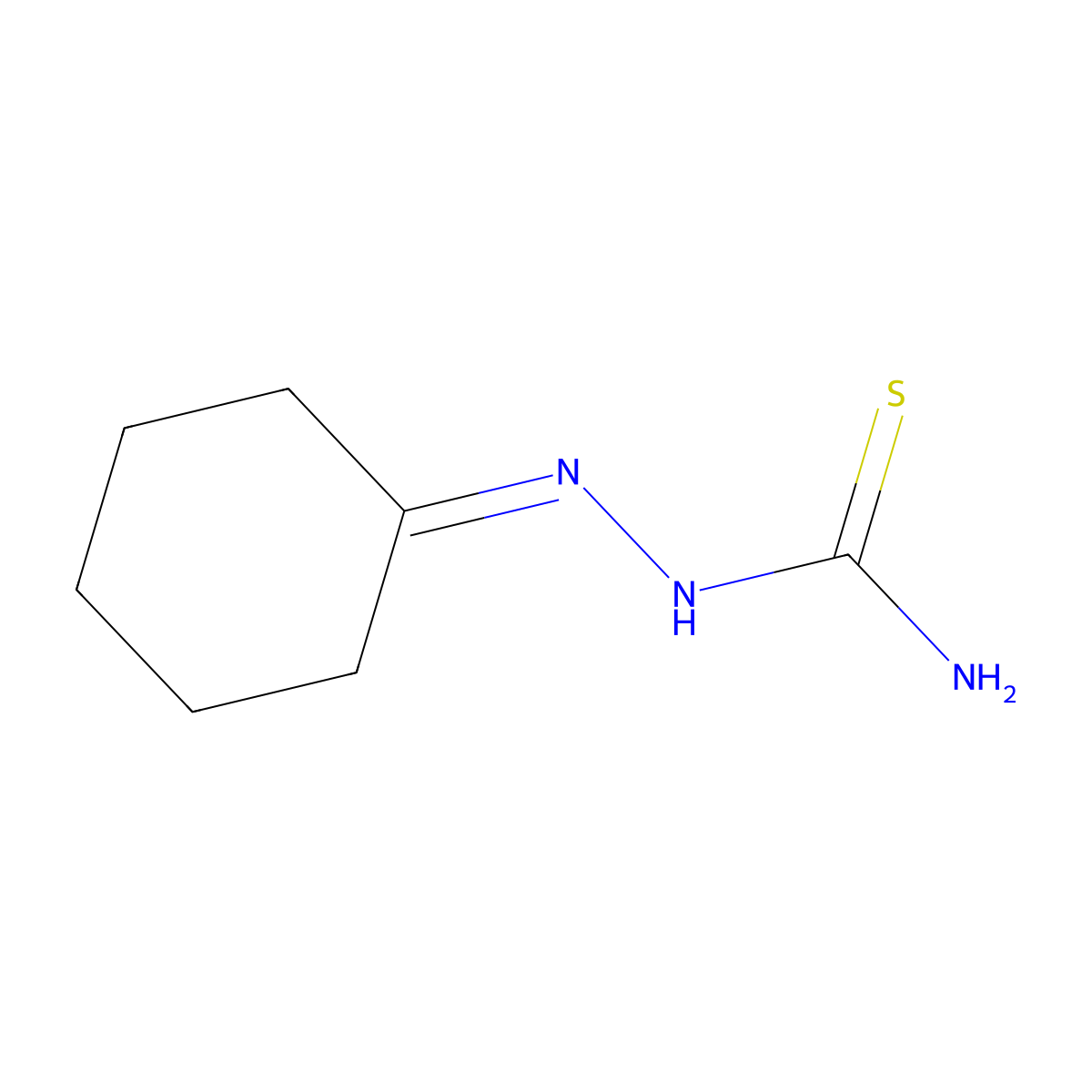 (Cyclohexylideneamino)thiourea molecular structure, CAS 5351-77-9