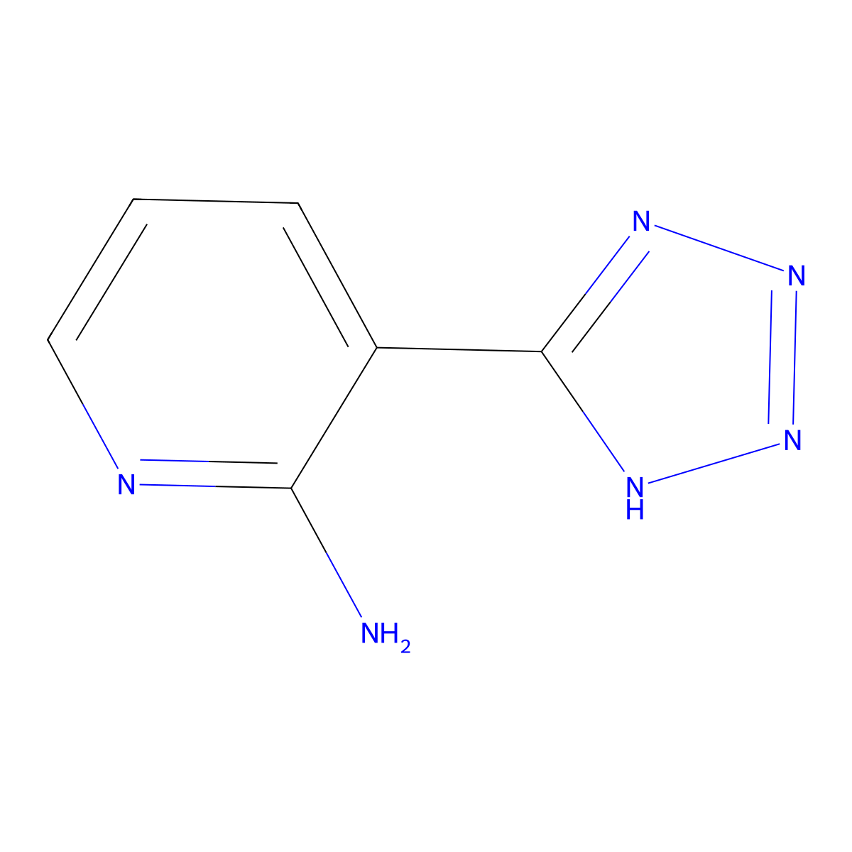 3-(2H-tetrazol-5-yl)pyridin-2-amine molecular structure, CAS 53511-62-9