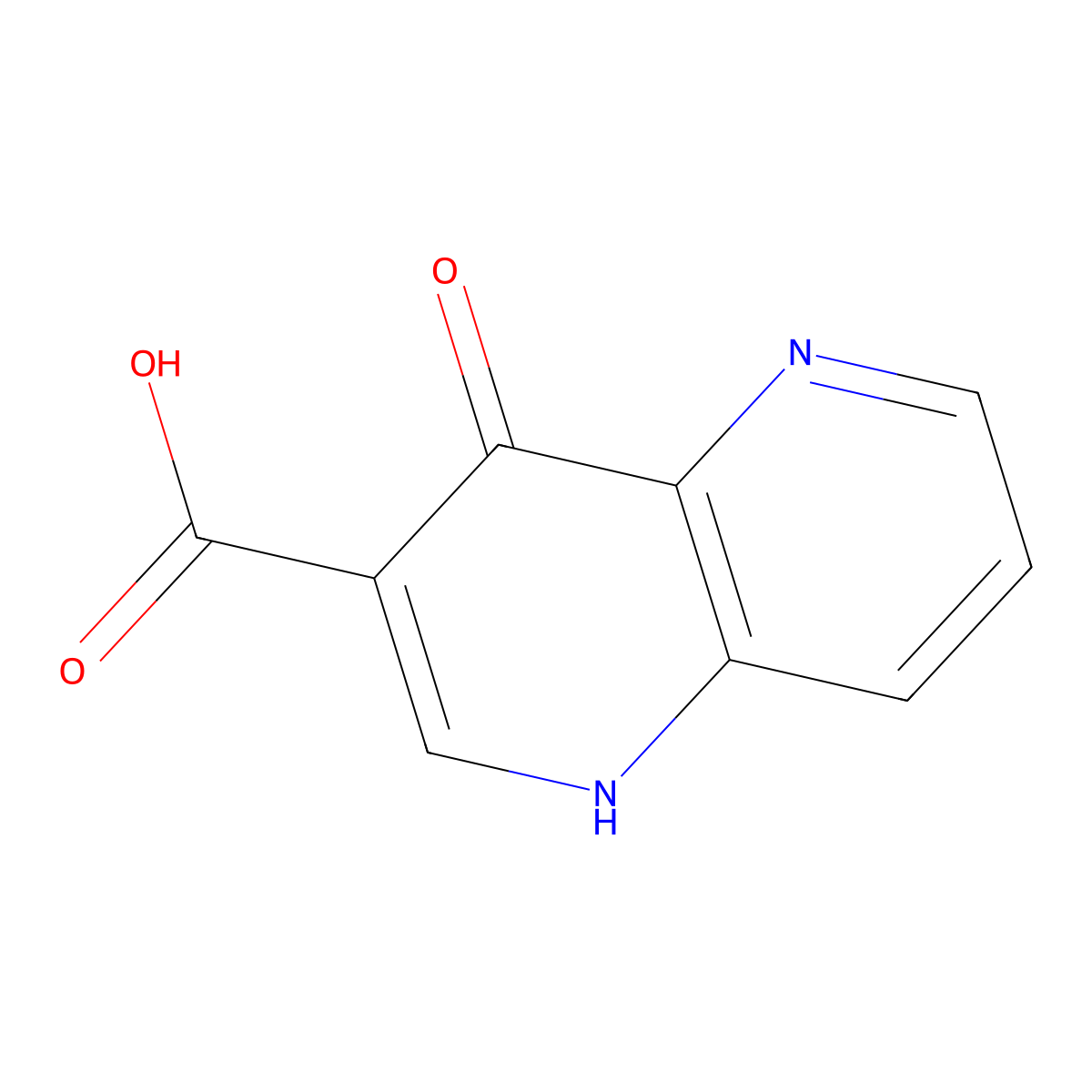 4-Hydroxy-1,5-naphthyridine-3-carboxylic acid molecular structure, CAS 53512-10-0