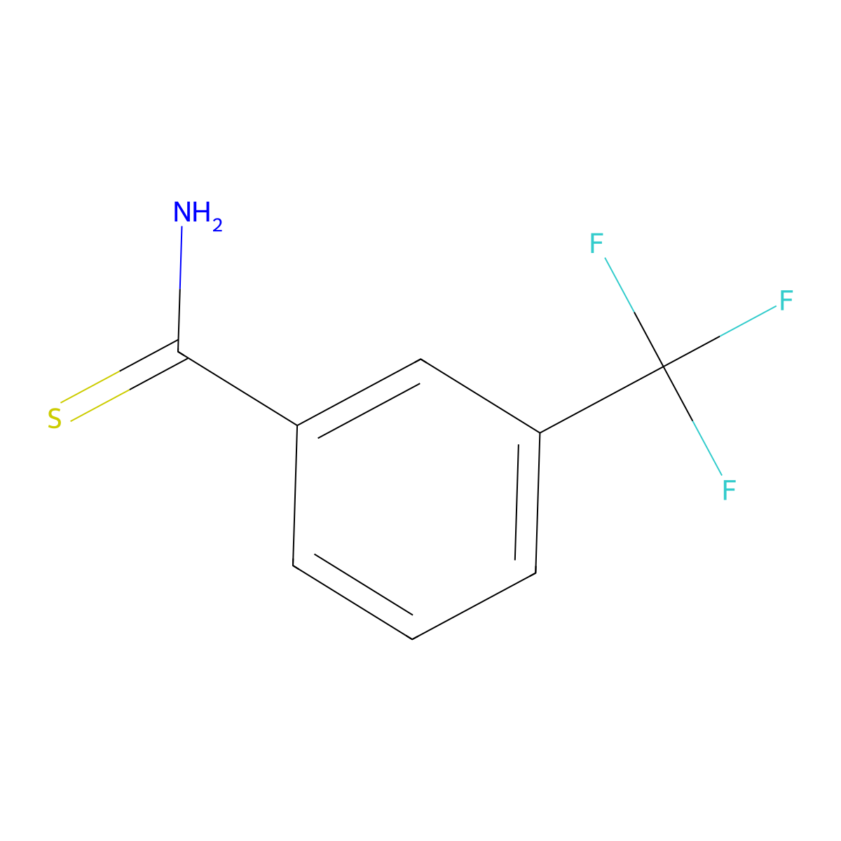 3-(Trifluoromethyl)thiobenzamide molecular structure, CAS 53515-17-6