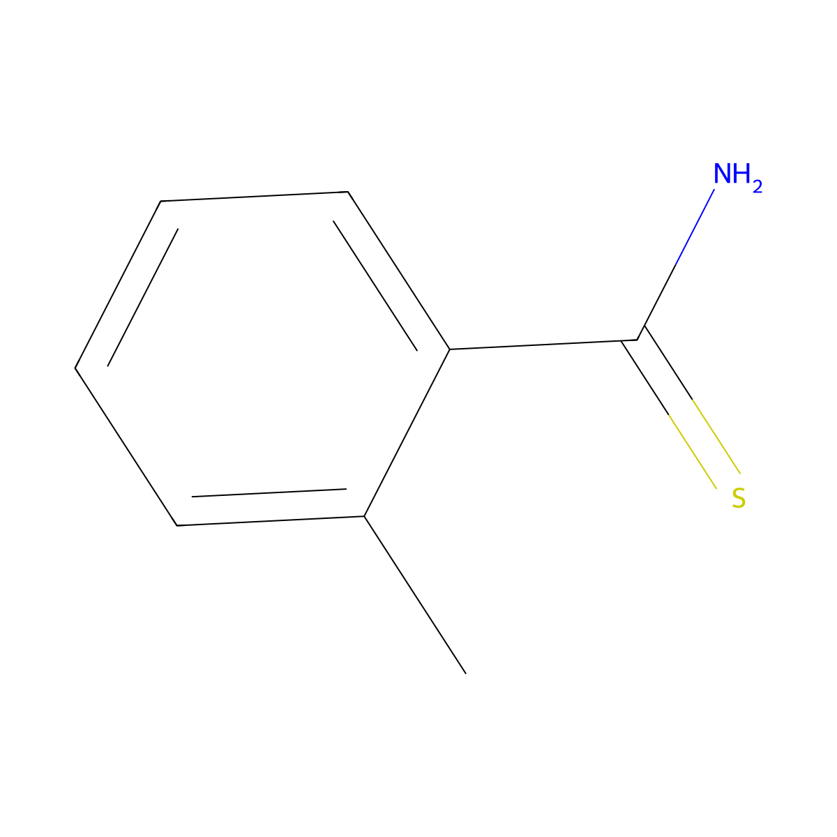 2-Methyl-thiobenzamide molecular structure, CAS 53515-19-8
