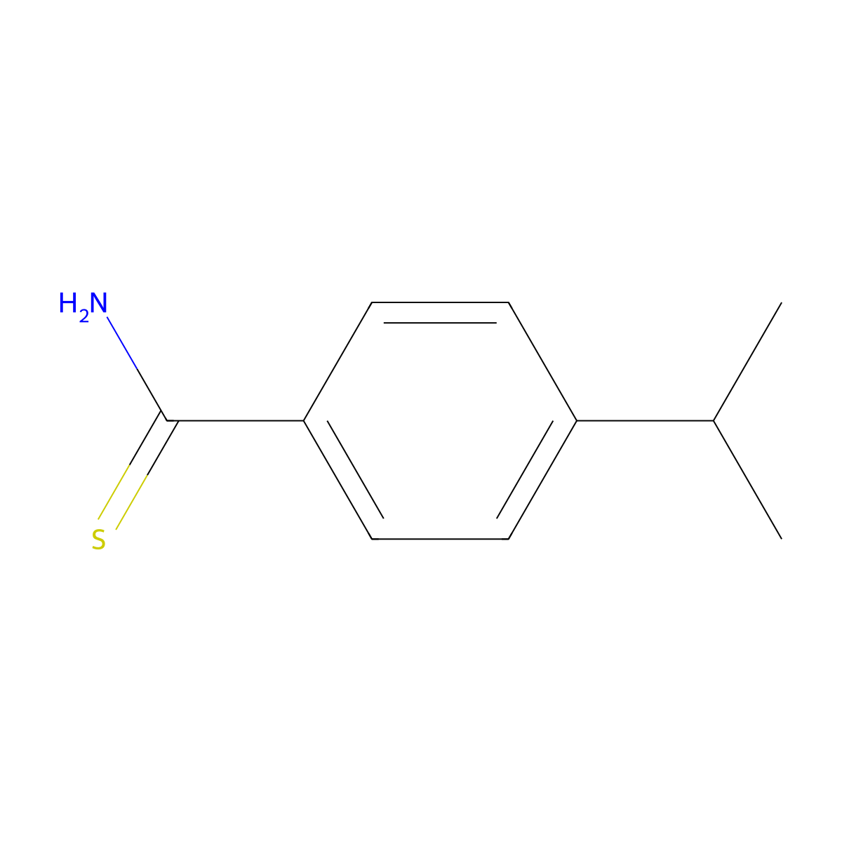 4-(Propan-2-yl)benzene-1-carbothioamide molecular structure, CAS 53515-20-1
