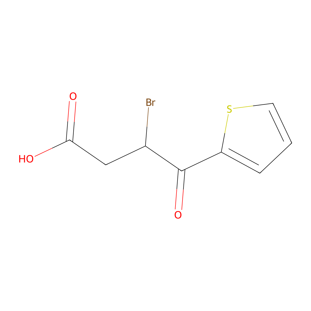 3-Bromo-4-oxo-4-thiophen-2-YL-butyric acid molecular structure, CAS 53515-21-2