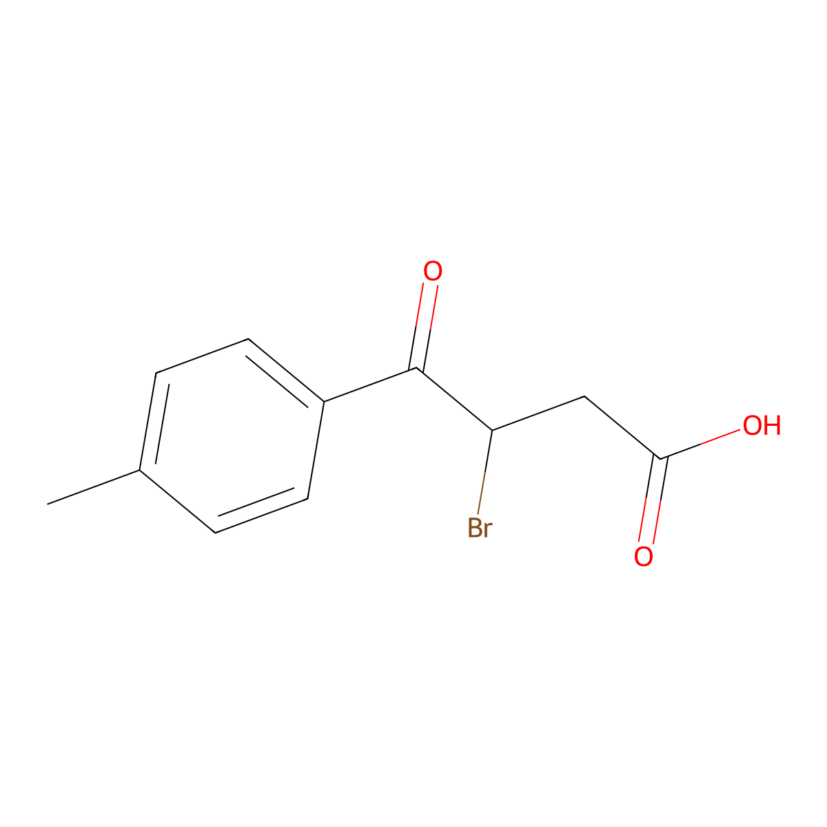 3-Bromo-4-oxo-4-p-tolyl-butyric acid molecular structure, CAS 53515-23-4