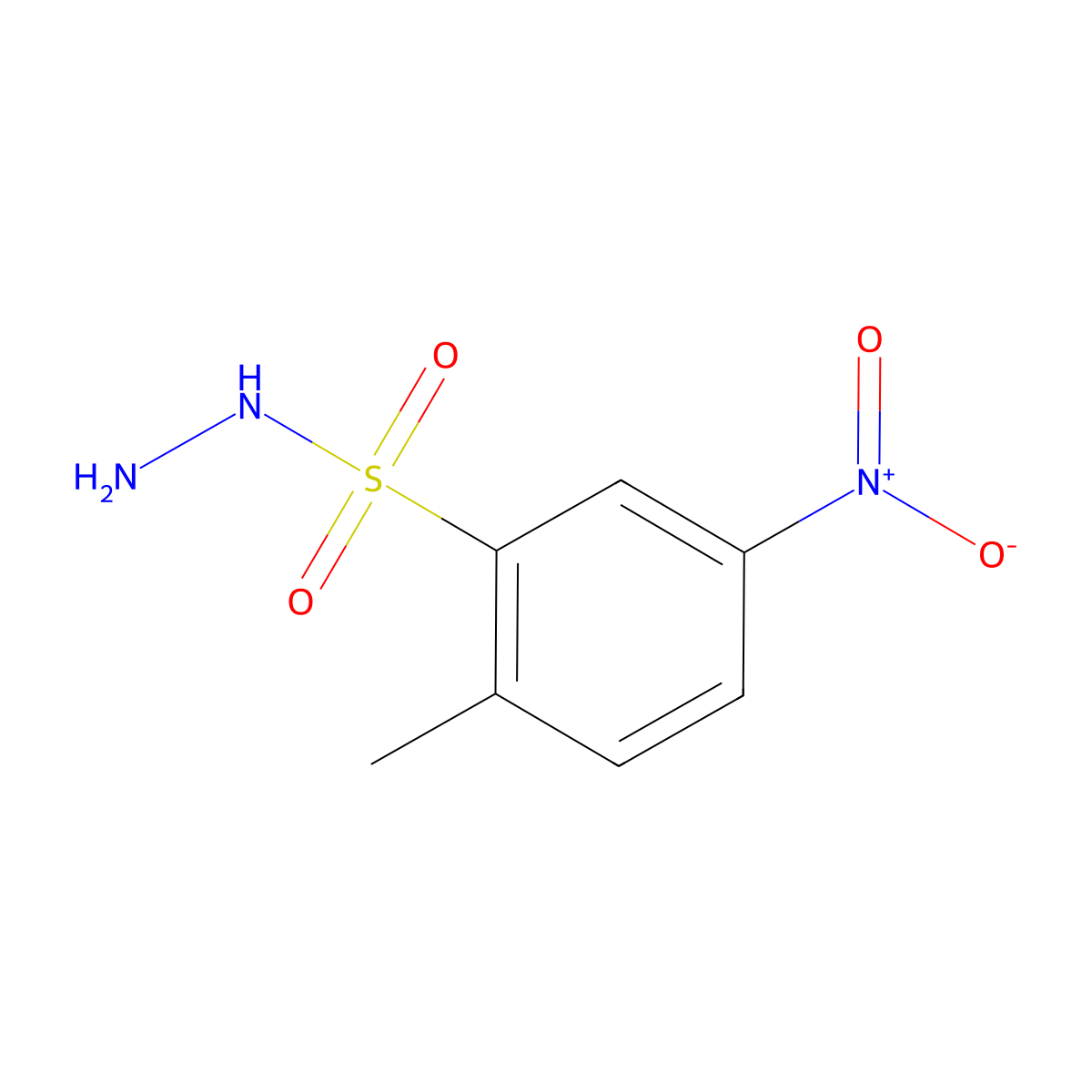 2-Methyl-5-nitrobenzenesulfonohydrazide molecular structure, CAS 53516-95-3