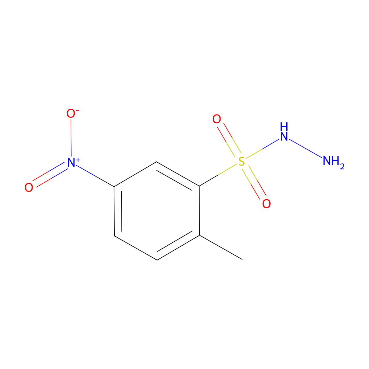 2-Methyl-5-nitrobenzenesulfonohydrazide molecular structure, CAS 53516-95-3