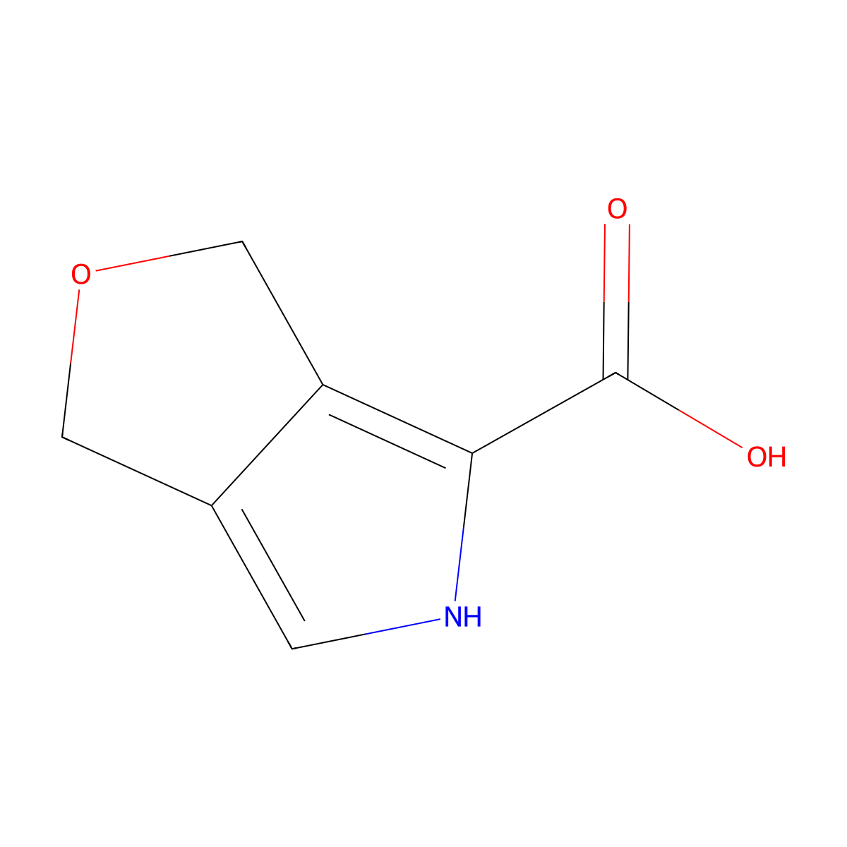 3,5-Dihydro-1H-furo[3,4-C]pyrrole-4-carboxylic acid molecular structure, CAS 535170-04-8