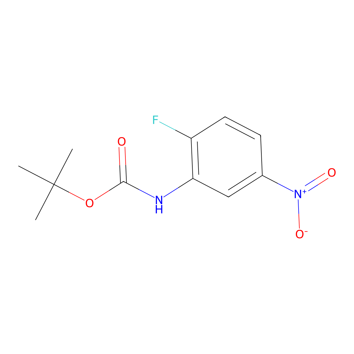 Tert-butyl (2-fluoro-5-nitrophenyl)carbamate molecular structure, CAS 535170-15-1
