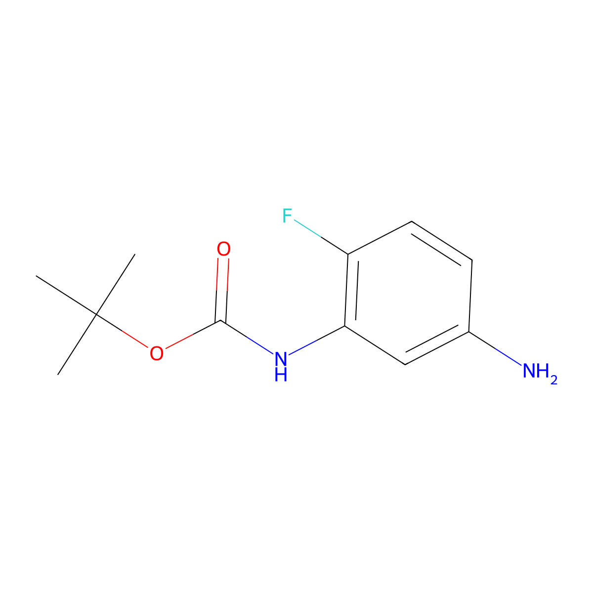 tert-butyl N-(5-amino-2-fluorophenyl)carbamate molecular structure, CAS 535170-18-4