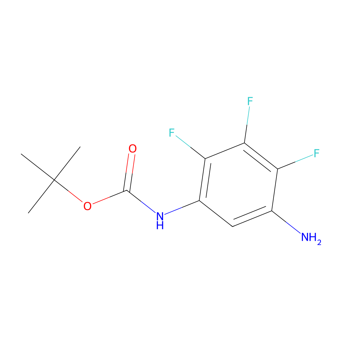 tert-butyl N-(5-amino-2,3,4-trifluorophenyl)carbamate molecular structure, CAS 535170-19-5