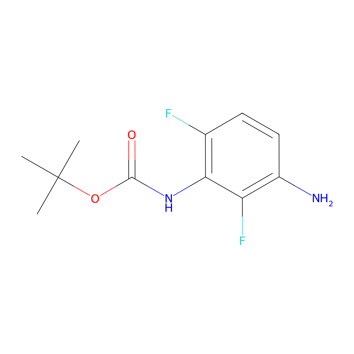 tert-Butyl (3-amino-2,6-difluorophenyl)carbamate molecular structure, CAS 535170-20-8